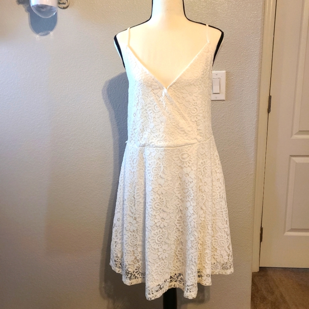 Mossimo Dress White Lace Overlay
